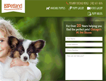 Tablet Screenshot of petlandchicagoridge.com